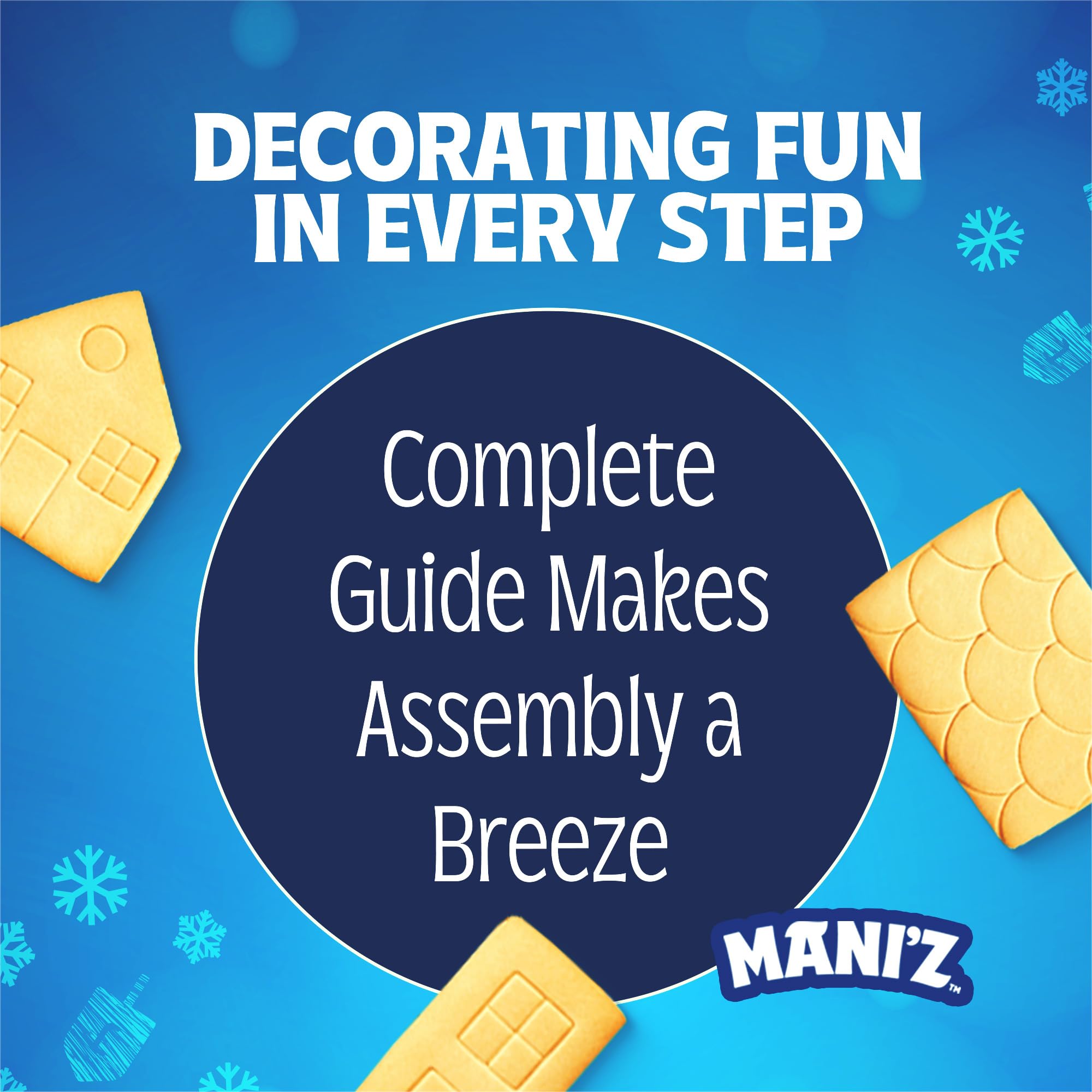 Do-It-Yourself Chanukah House Cookie Decorating Kit By Manischewitz, Easy Build Tray Included, Nut Free, Fun Hanukkah Activity for the Whole Family! - Image 6