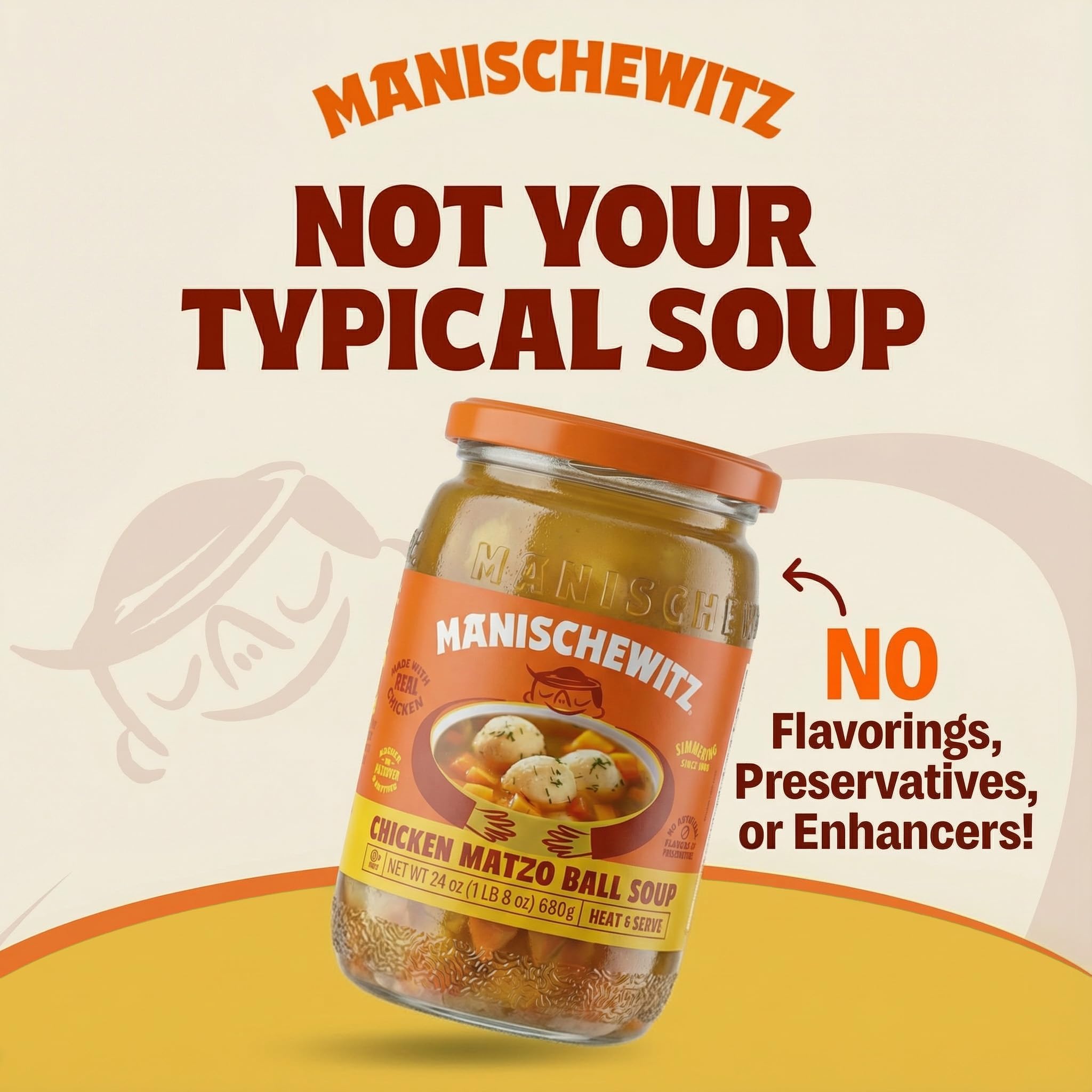 Manischewitz Chicken Matzo Ball Soup, 24 oz (4 Pack) | Authentic Homemade Taste with Real Matzo Balls | NO Artificial Flavors or Preservatives | Ready to Heat & Serve - Image 5