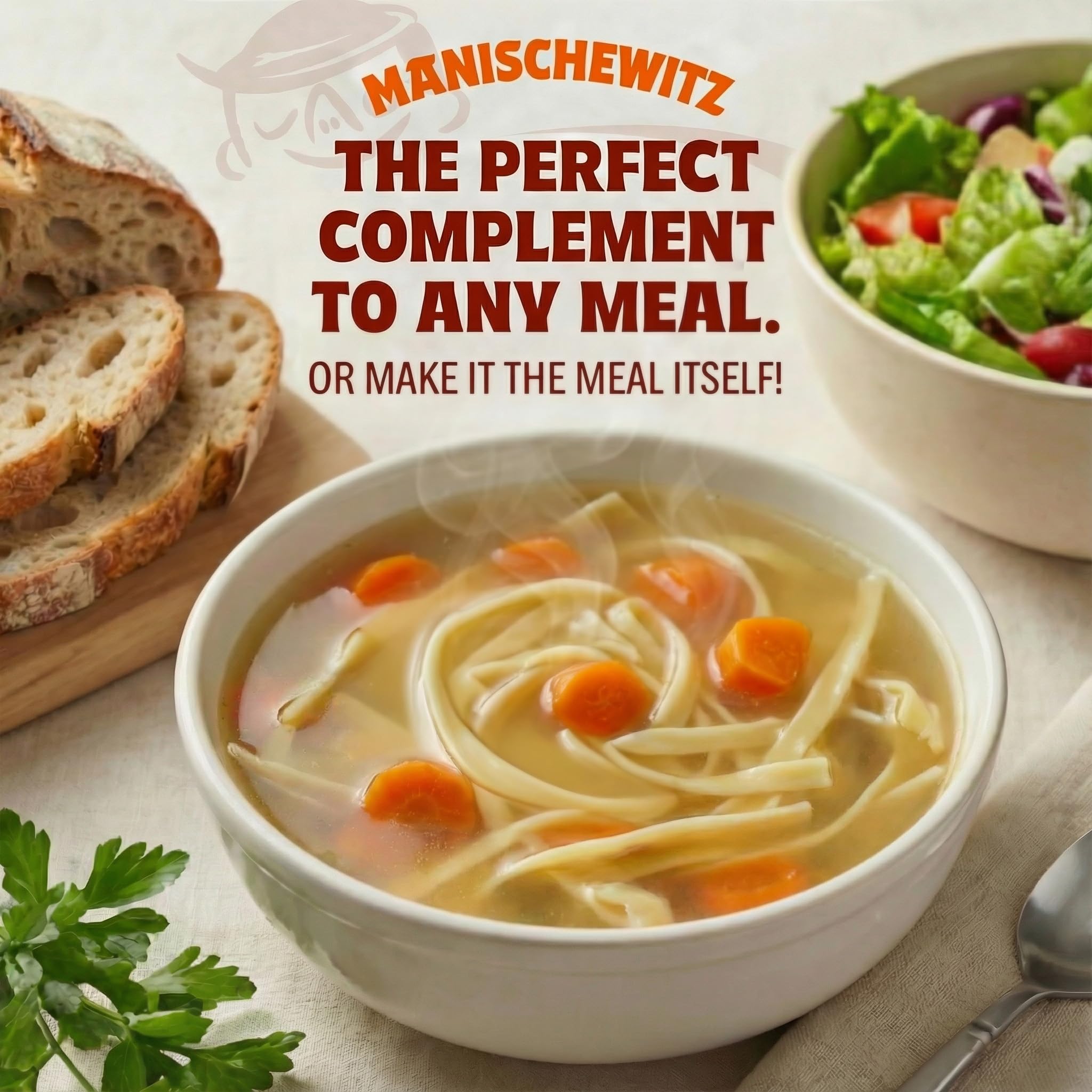 Manischewitz Chicken Noodle Soup, 24 oz (4 Pack) | Traditional Homemade Chicken Soup | NO Artificial Flavors, Preservatives | Ready to Serve - Image 4