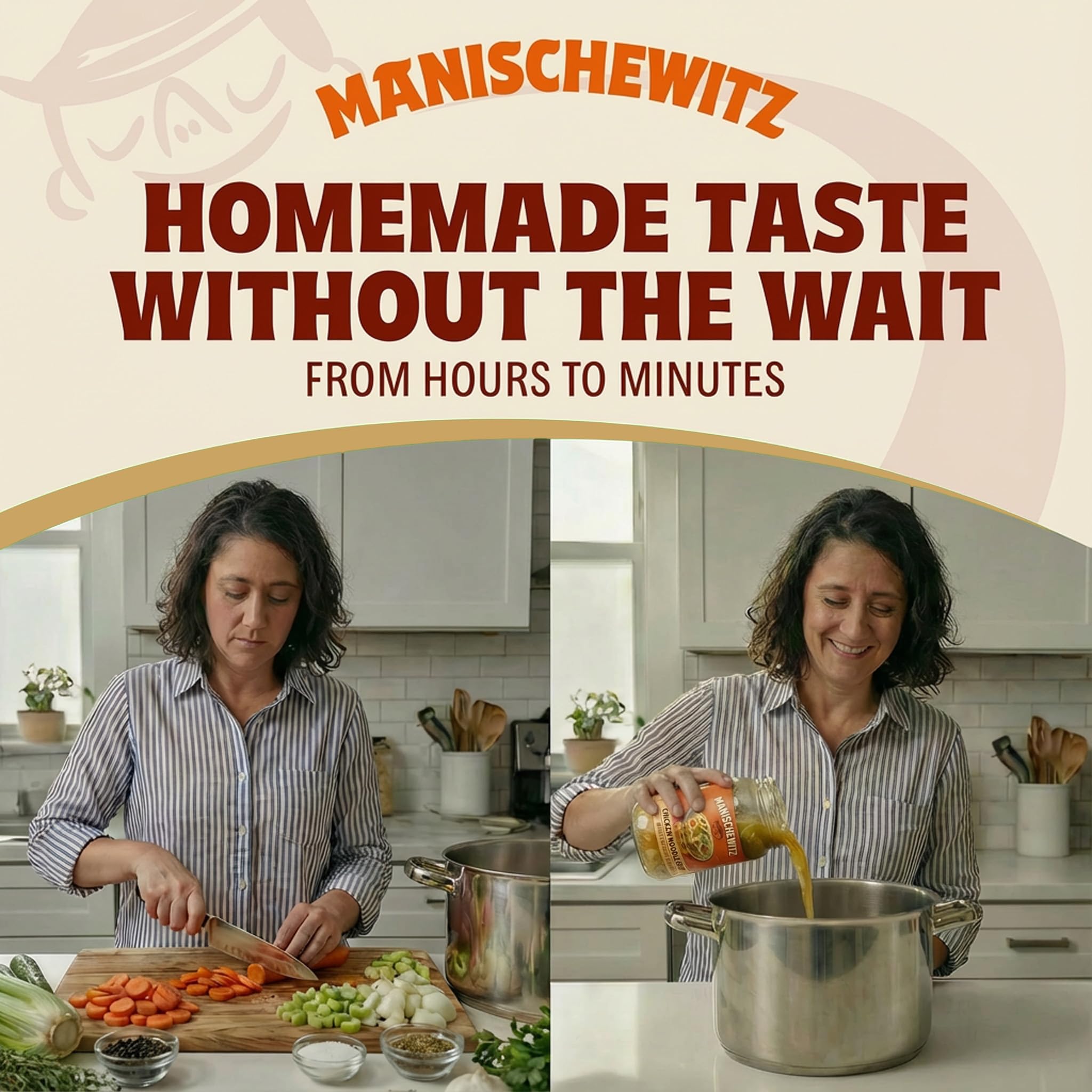 Manischewitz Chicken Noodle Soup, 24 oz (4 Pack) | Traditional Homemade Chicken Soup | NO Artificial Flavors, Preservatives | Ready to Serve - Image 6