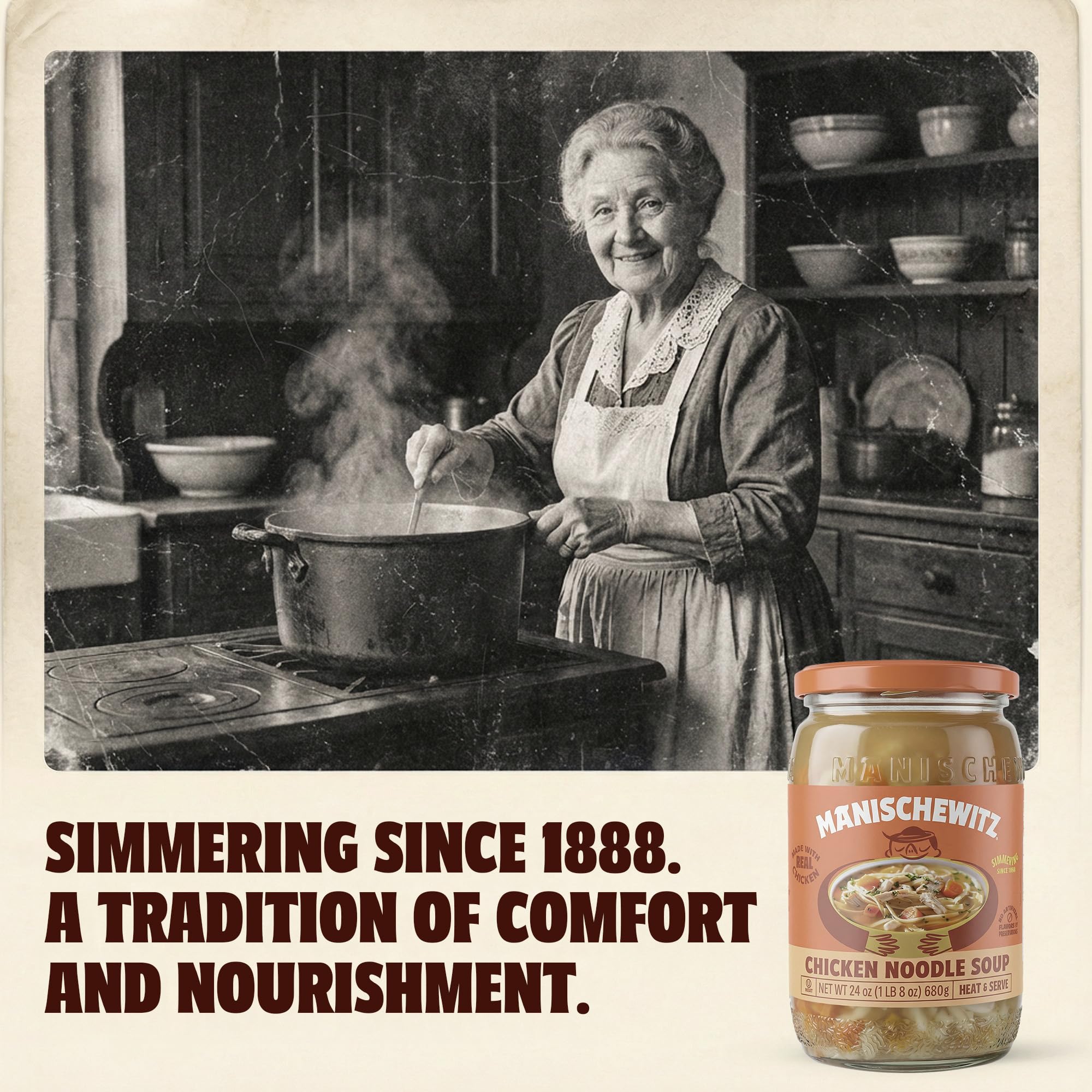 Manischewitz Chicken Noodle Soup, 24 oz (4 Pack) | Traditional Homemade Chicken Soup | NO Artificial Flavors, Preservatives | Ready to Serve - Image 8