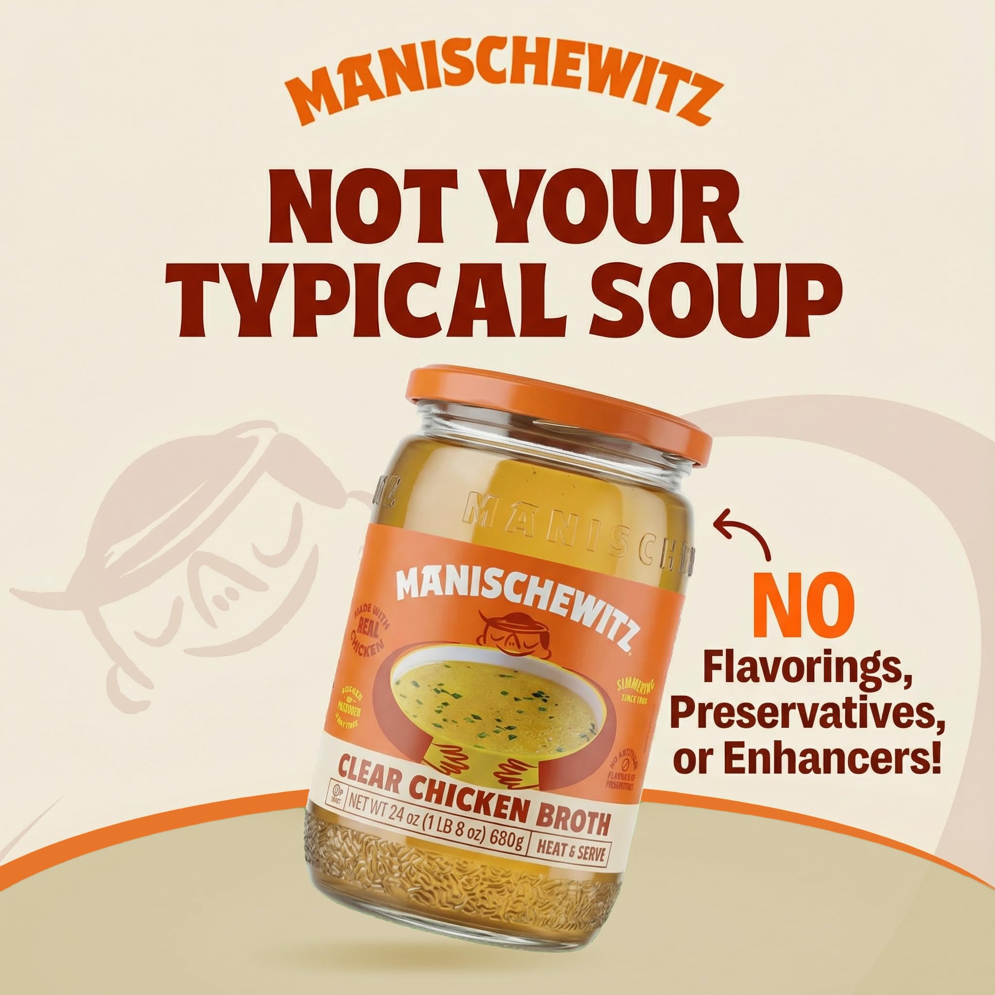Manischewitz Clear Chicken Broth, 24 oz (4 Pack) | Authentic Homemade Taste Chicken Stock | NO Artificial Flavors, Preservatives | Premium Soup Base | Ready to Serve - Image 5