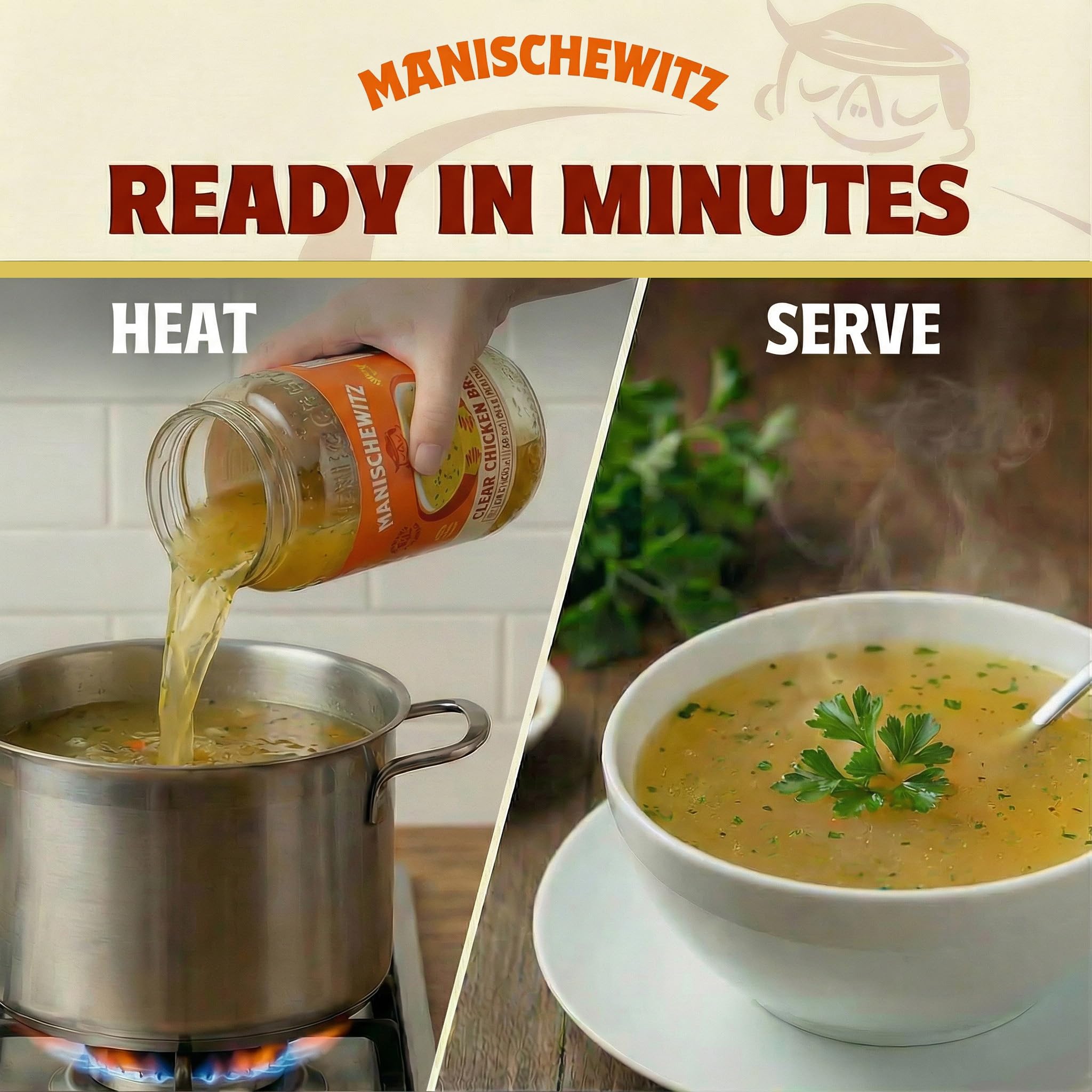 Manischewitz Clear Chicken Broth, 24 oz (4 Pack) | Authentic Homemade Taste Chicken Stock | NO Artificial Flavors, Preservatives | Premium Soup Base | Ready to Serve - Image 7