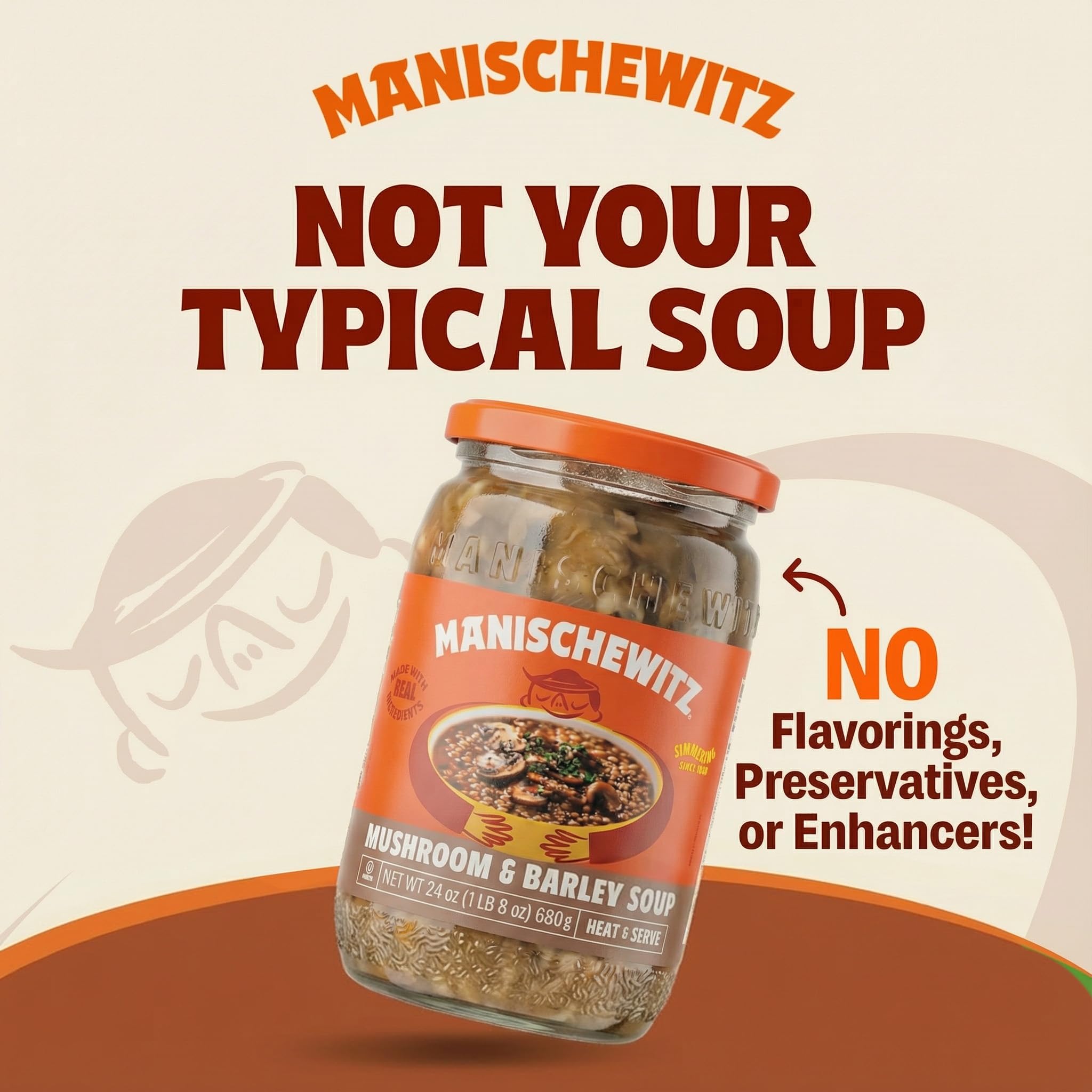 Manischewitz Mushroom Barley Soup, 24 oz (4 Pack) | Homemade Taste | No Artificial Flavors or Preservatives | Ready to Serve | Made with Real Veggies - Image 5