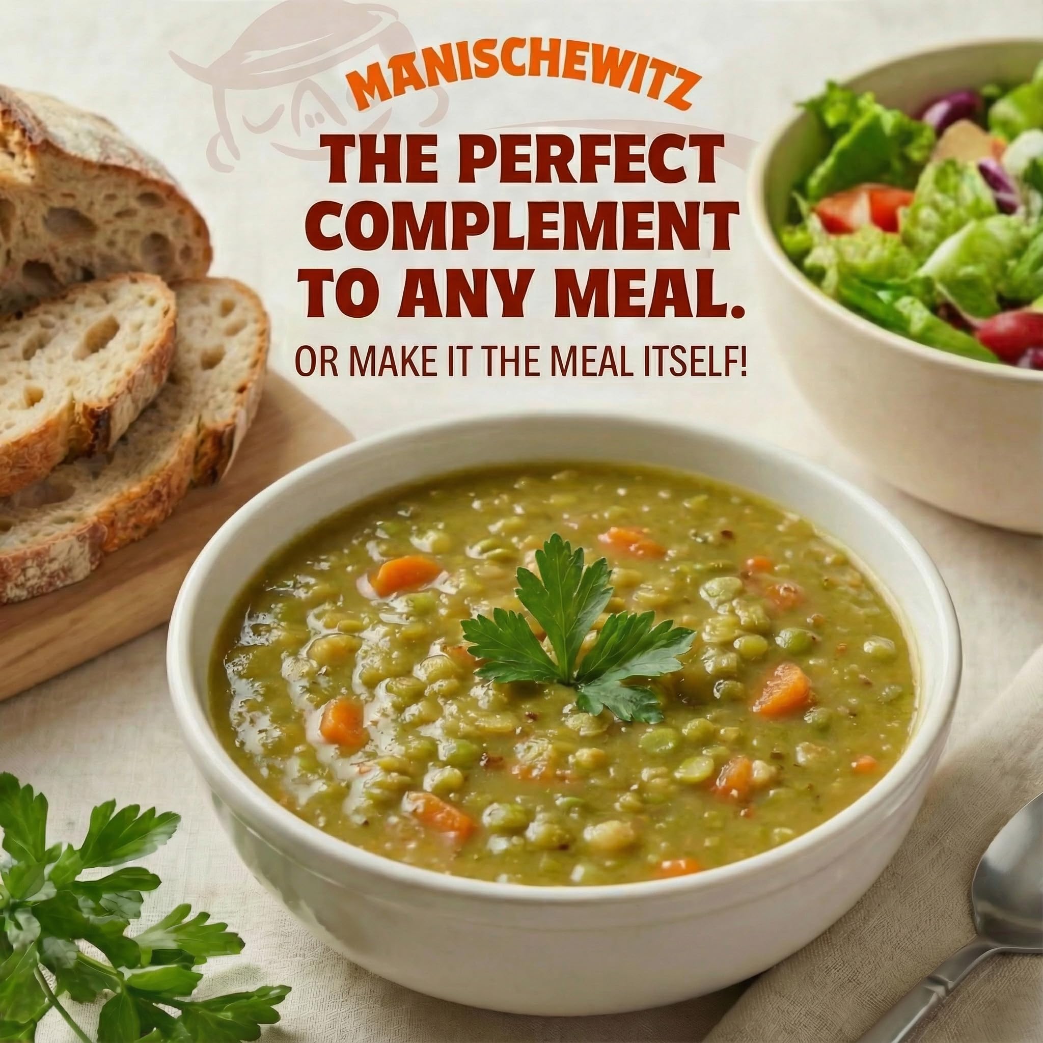 Manischewitz Split Pea Soup, 24 oz (4 Pack) | Homemade Taste | No Artificial Flavors or Preservatives | Ready to Serve | Made with Real Veggies - Image 4