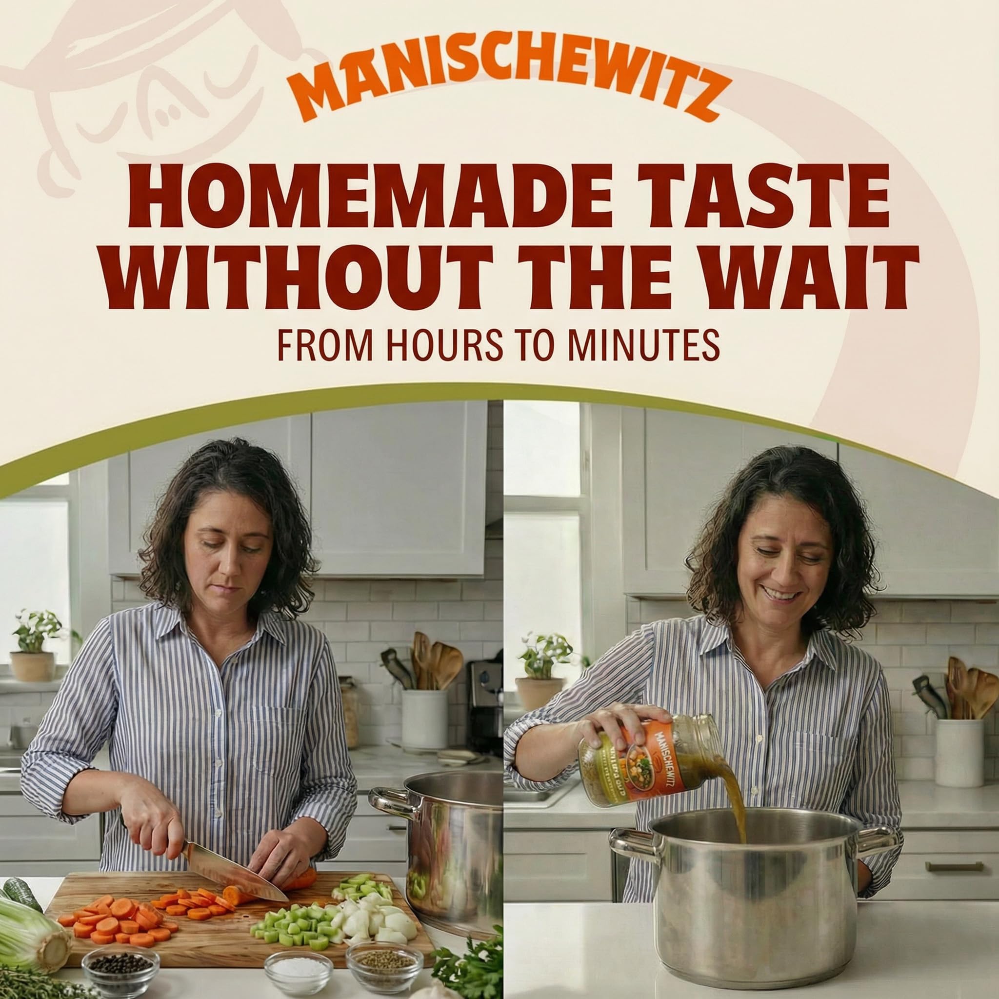 Manischewitz Split Pea Soup, 24 oz (4 Pack) | Homemade Taste | No Artificial Flavors or Preservatives | Ready to Serve | Made with Real Veggies - Image 6