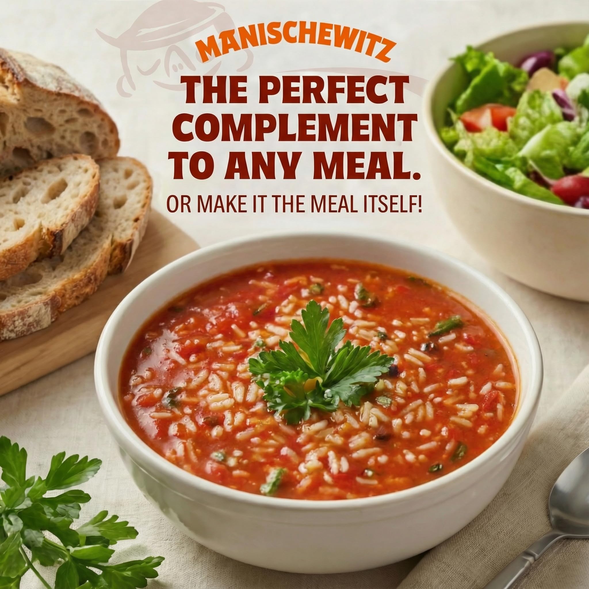 Manischewitz Tomato & Rice Soup, 24 oz (4 Pack) | Homemade Taste | No Artificial Flavors or Preservatives | Ready to Serve | Made with Real Ingredients - Image 4
