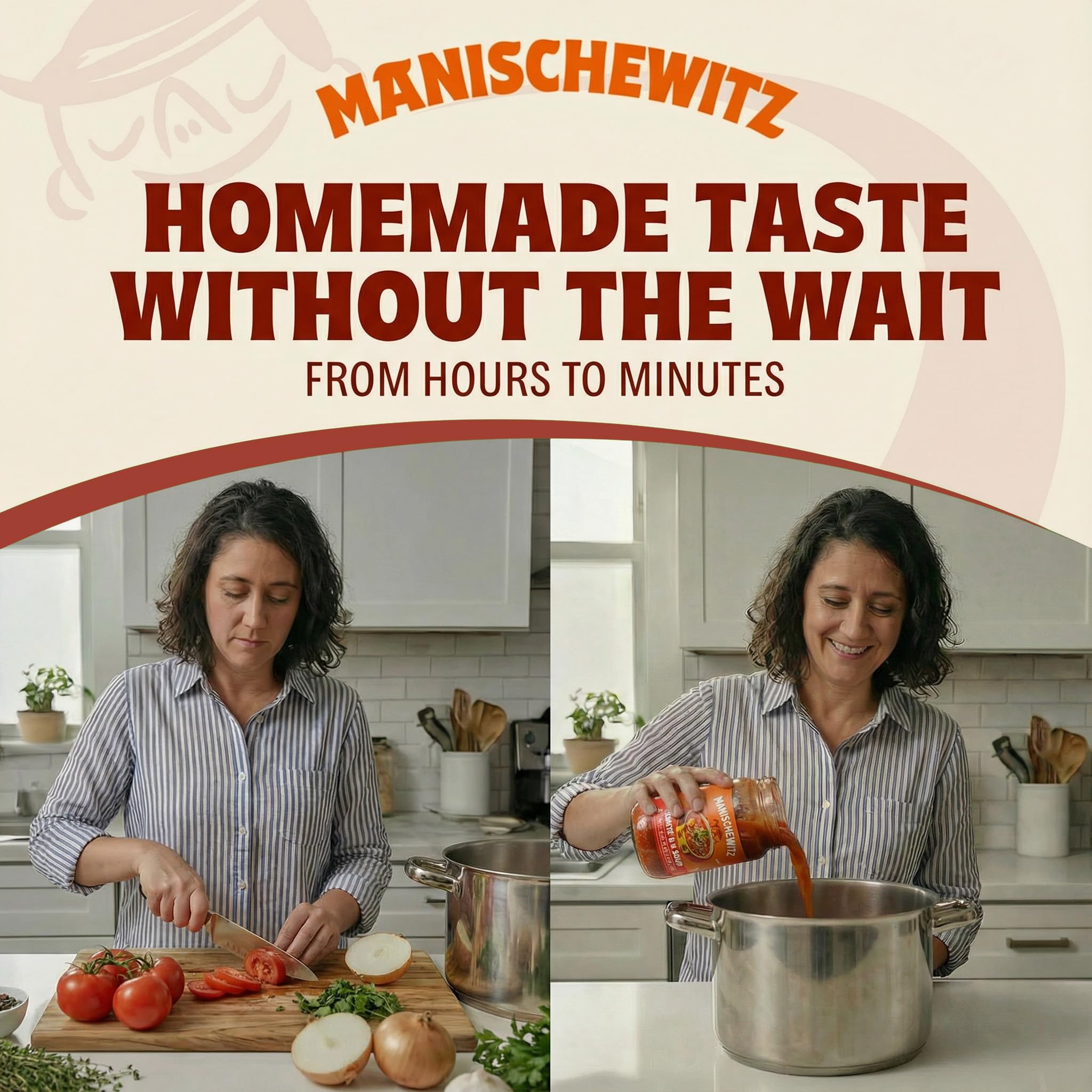 Manischewitz Tomato & Rice Soup, 24 oz (4 Pack) | Homemade Taste | No Artificial Flavors or Preservatives | Ready to Serve | Made with Real Ingredients - Image 6