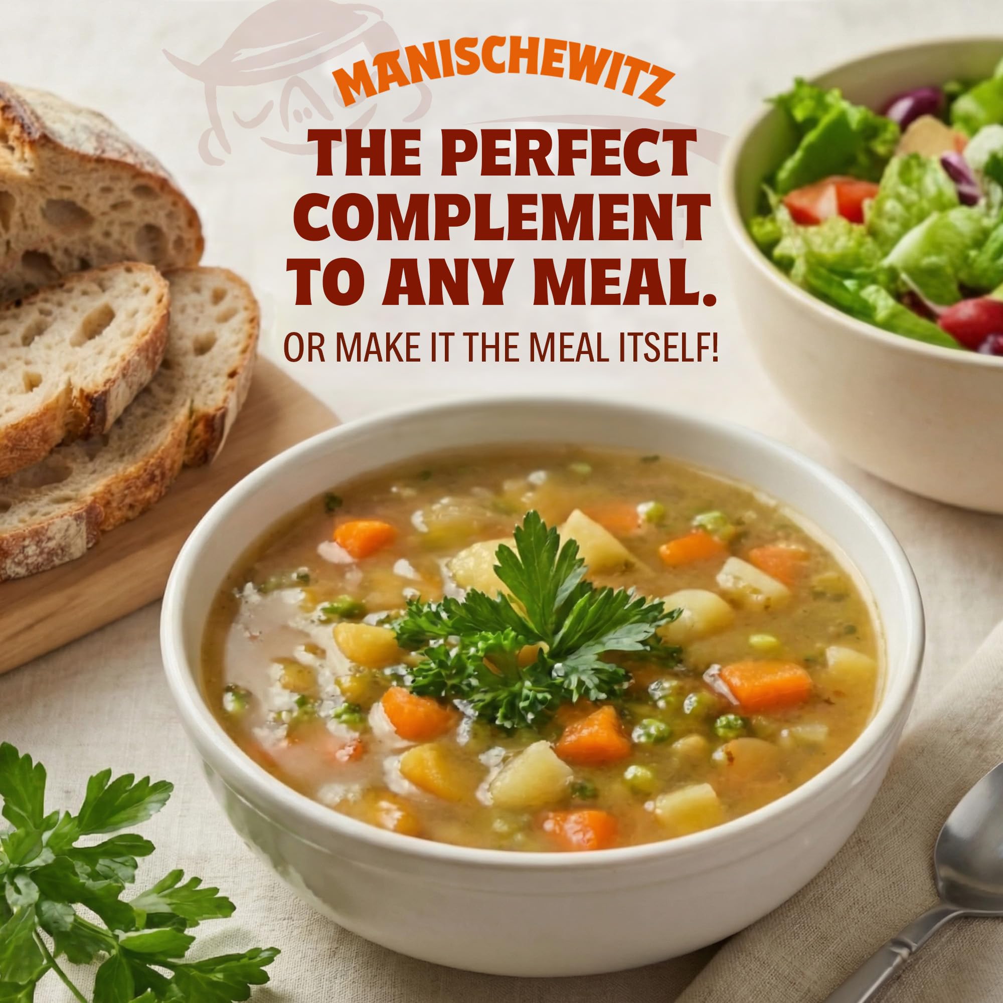 Manischewitz Vegetable Soup, 24 oz (4 Pack) | Homemade Taste | No Artificial Flavors or Preservatives | Ready to Serve | Made with Real Vegetables - Image 4