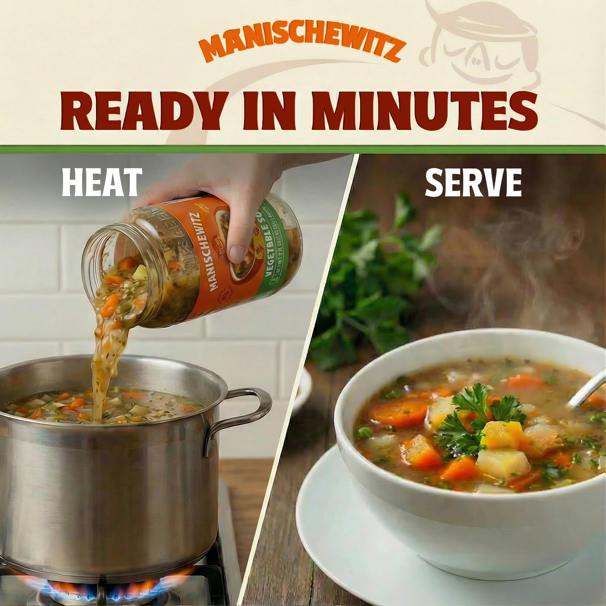 Manischewitz Vegetable Soup, 24 oz (4 Pack) | Homemade Taste | No Artificial Flavors or Preservatives | Ready to Serve | Made with Real Vegetables - Image 7
